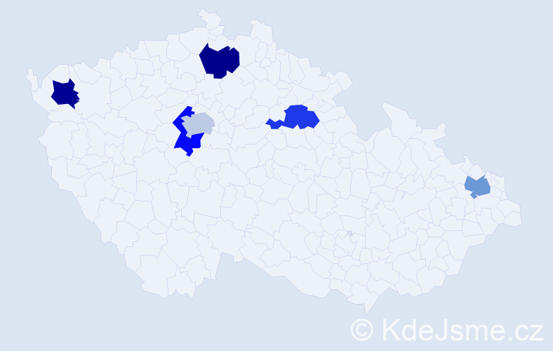 Jméno: 'Selim', počet výskytů 6 v celé ČR