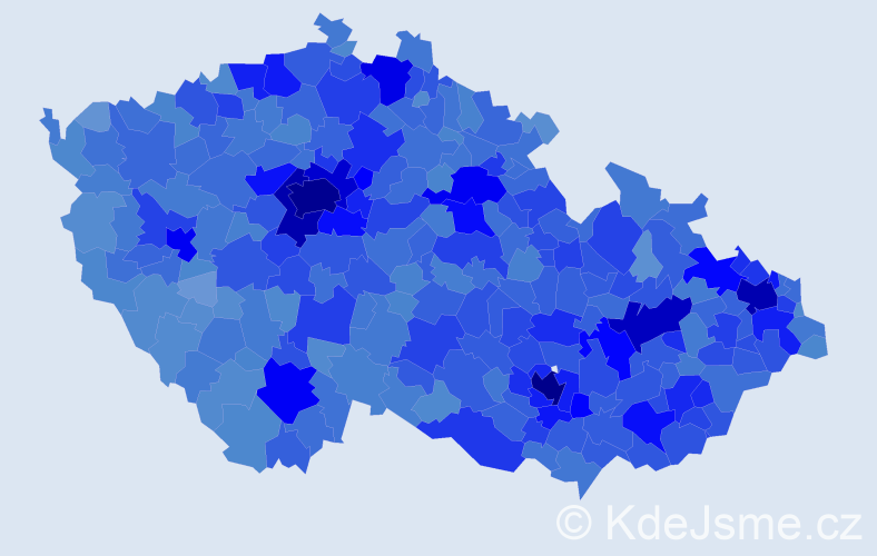 Jméno: 'Veronika', počet výskytů 88854 v celé ČR