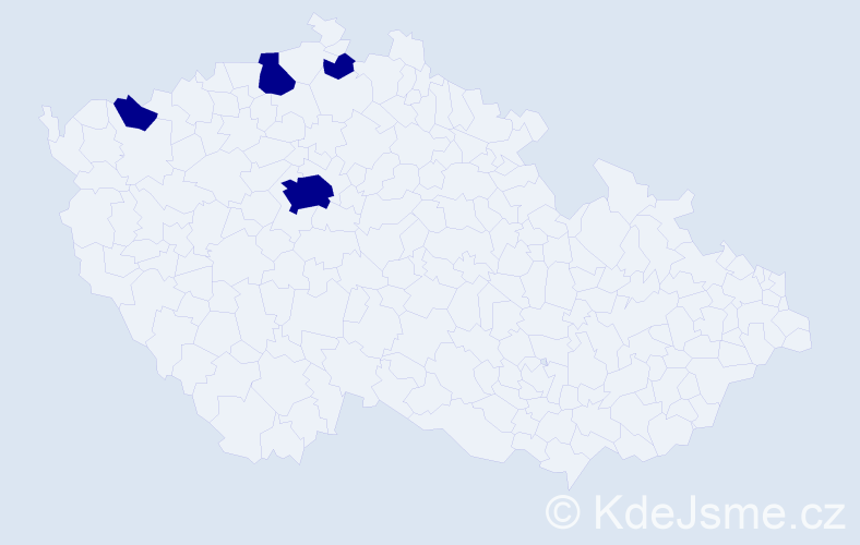 Jméno: 'Irmina', počet výskytů 4 v celé ČR