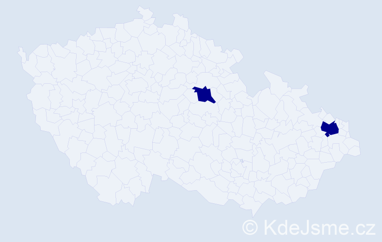 Jméno: 'Robin William', počet výskytů 2 v celé ČR