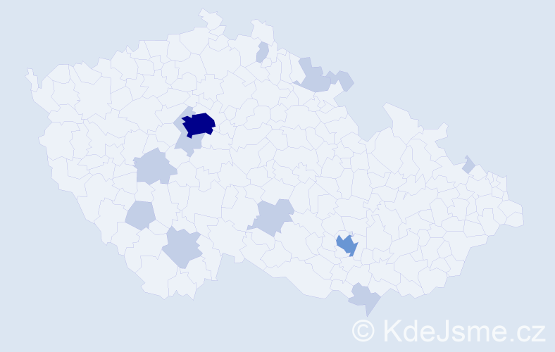 Jméno: 'Helene', počet výskytů 25 v celé ČR