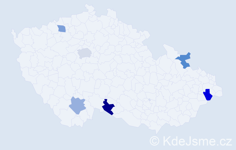 Jméno: 'Martin Michal', počet výskytů 7 v celé ČR