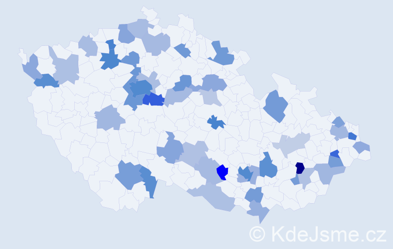 Jméno: 'Victor', počet výskytů 102 v celé ČR