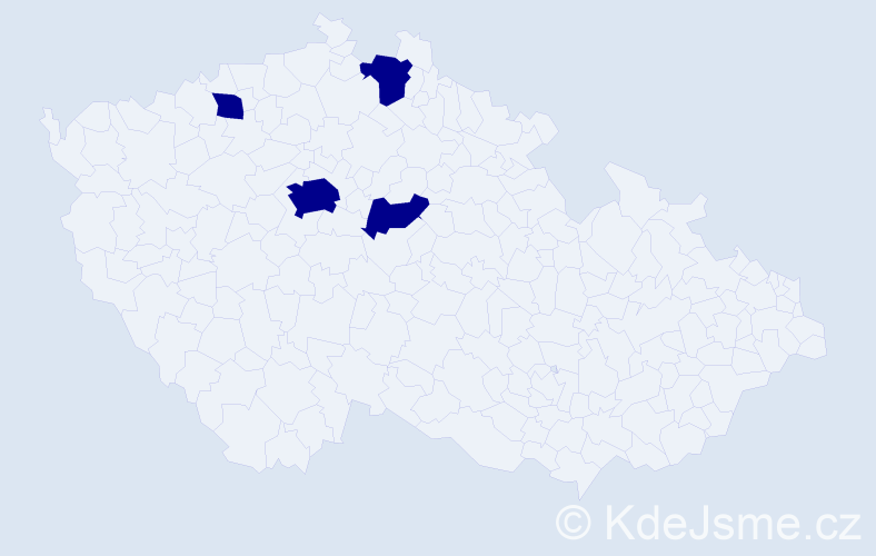 Jméno: 'Duc Chien', počet výskytů 4 v celé ČR