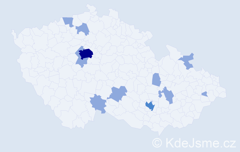 Jméno: 'Sandro', počet výskytů 19 v celé ČR