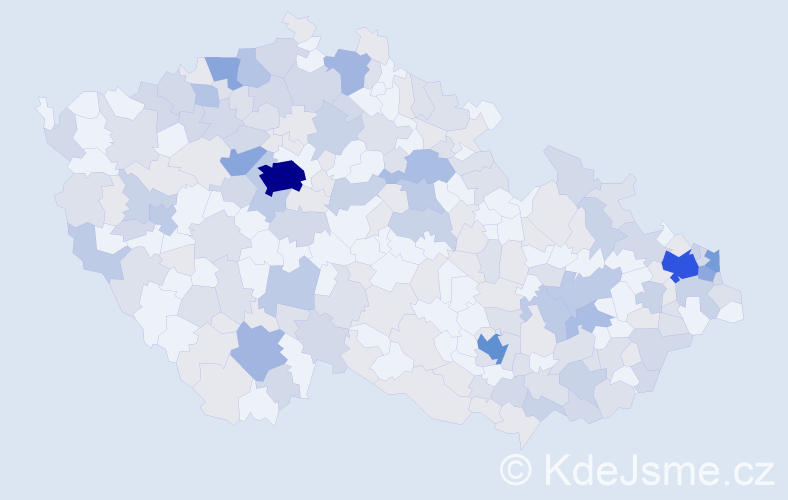 Jméno: 'Rastislav', počet výskytů 446 v celé ČR
