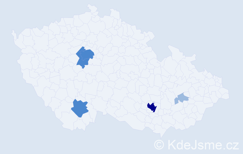Jméno: 'Yan', počet výskytů 11 v celé ČR