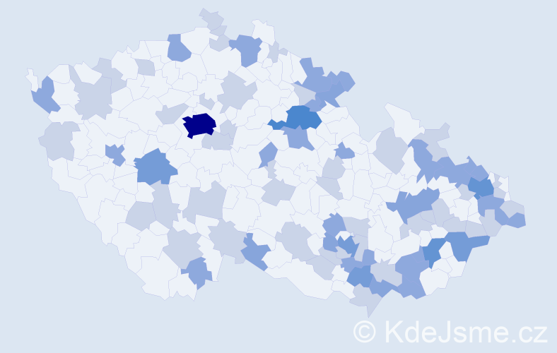 Jméno: 'Přemek', počet výskytů 147 v celé ČR