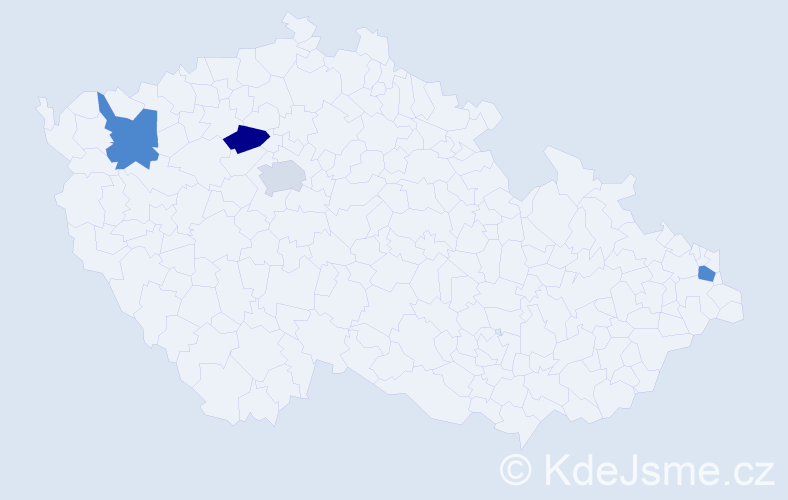 Jméno: 'Geňa', počet výskytů 4 v celé ČR
