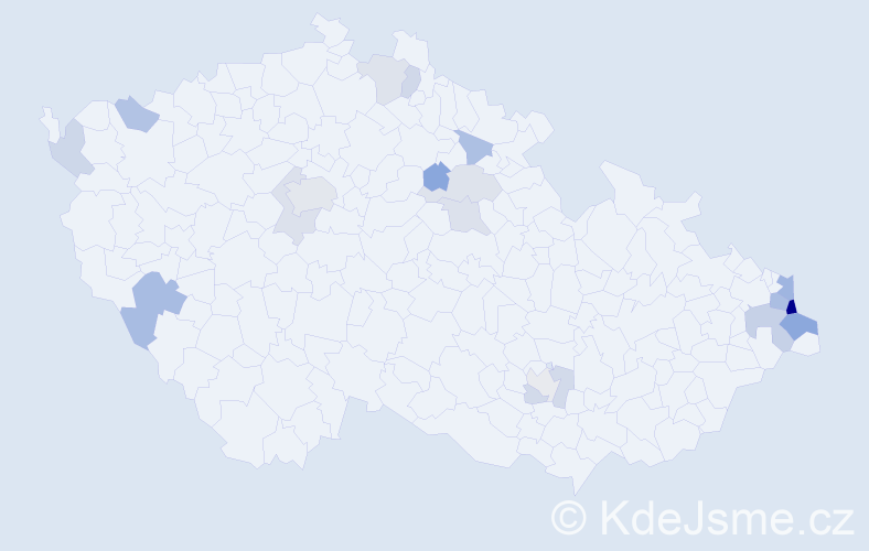 Jméno: 'Jacek', počet výskytů 36 v celé ČR