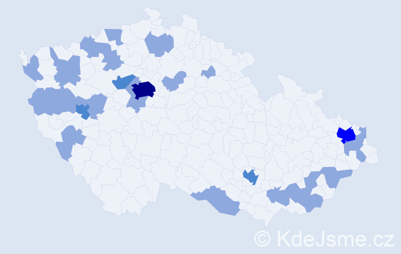Jméno: 'Otýlie', počet výskytů 40 v celé ČR