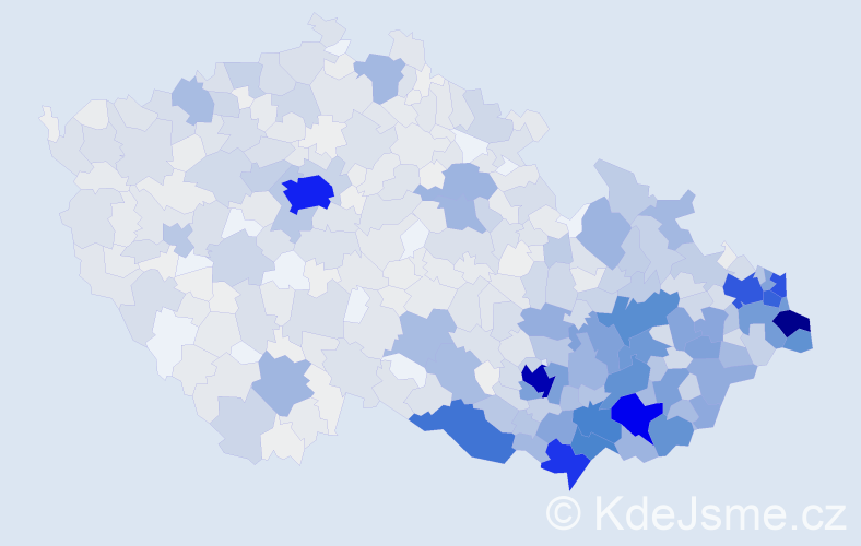 Jméno: 'Bronislav', počet výskytů 3827 v celé ČR