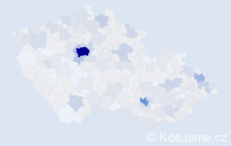 Jméno: 'Mia', počet výskytů 1153 v celé ČR