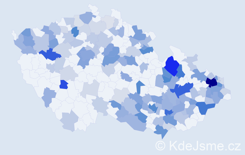 Jméno: 'Jitřenka', počet výskytů 320 v celé ČR