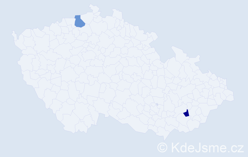 Jméno: 'Dragi', počet výskytů 2 v celé ČR