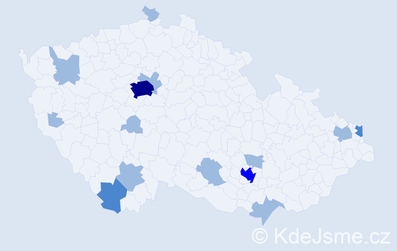 Jméno: 'Susana', počet výskytů 22 v celé ČR
