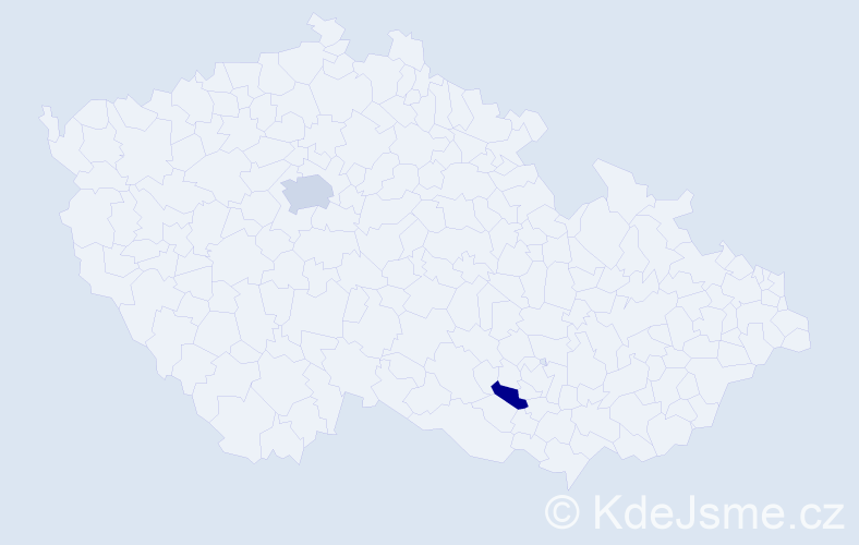 Jméno: 'Ema Maria', počet výskytů 3 v celé ČR