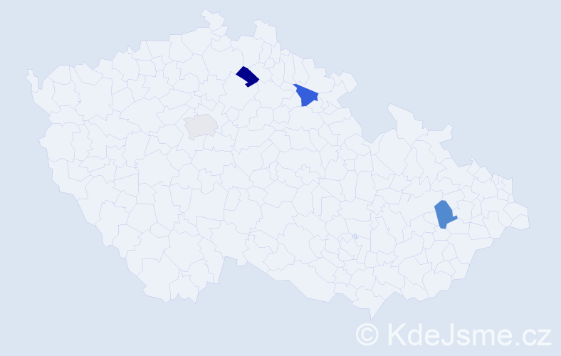 Jméno: 'Fani', počet výskytů 4 v celé ČR