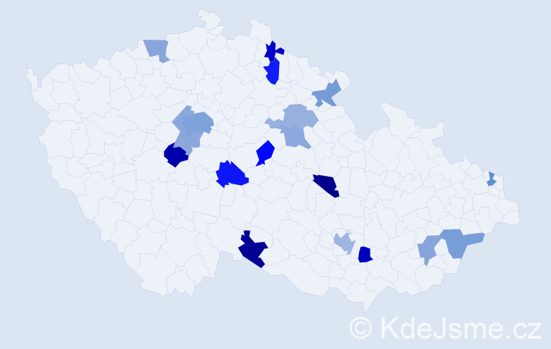 Jméno: 'Annabelle', počet výskytů 27 v celé ČR