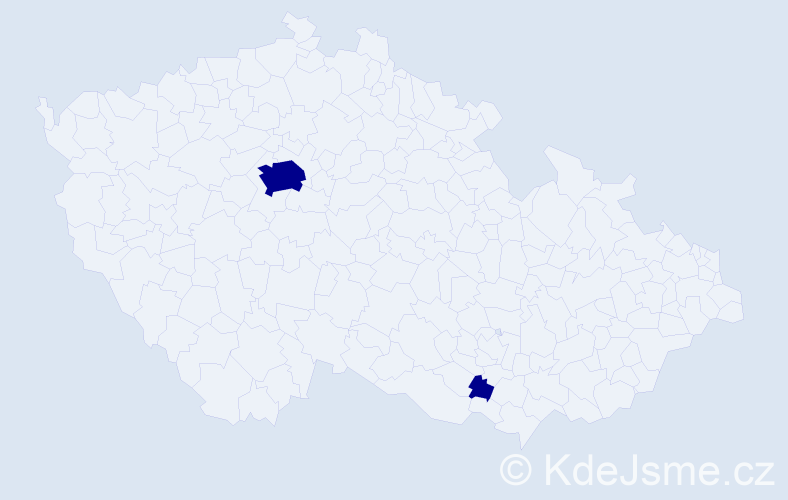 Jméno: 'Rustambek', počet výskytů 2 v celé ČR