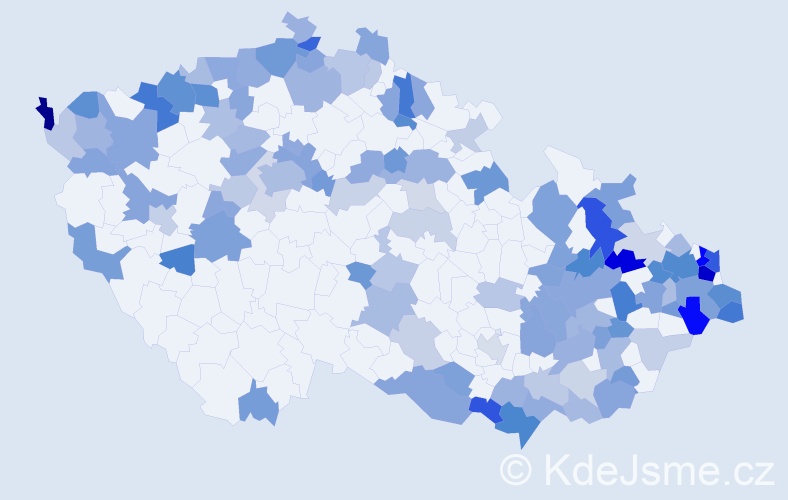 Jméno: 'Štefania', počet výskytů 229 v celé ČR