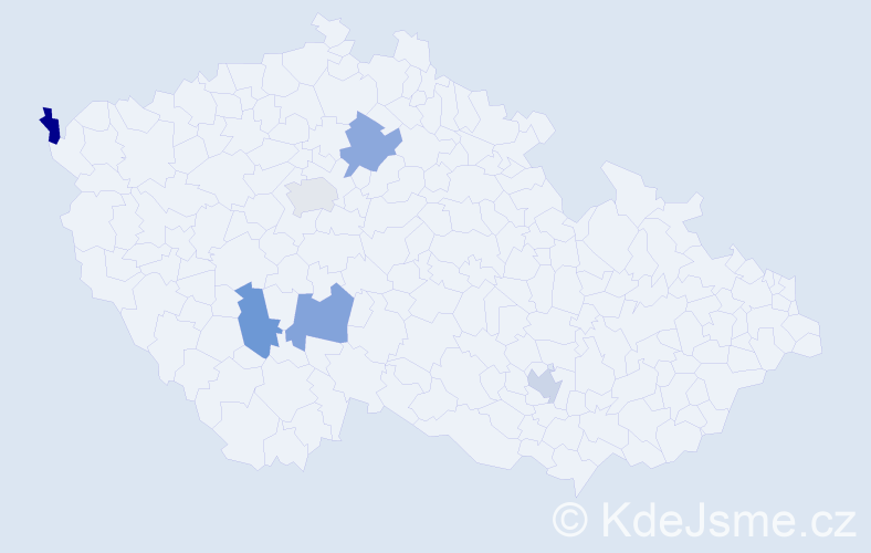 Jméno: 'Mathias Jan', počet výskytů 6 v celé ČR