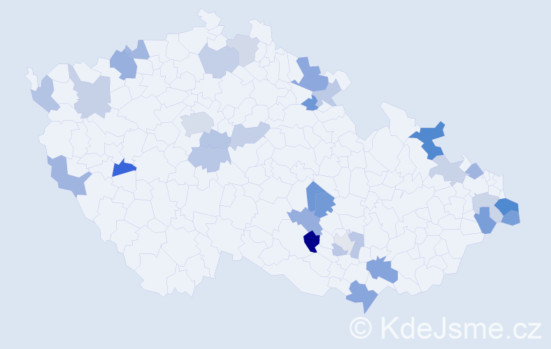 Jméno: 'Řehoř', počet výskytů 44 v celé ČR