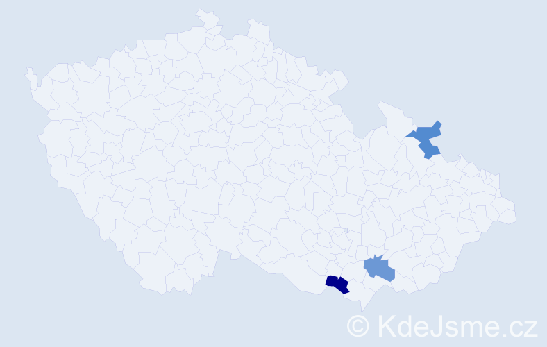 Jméno: 'Kamil David', počet výskytů 3 v celé ČR