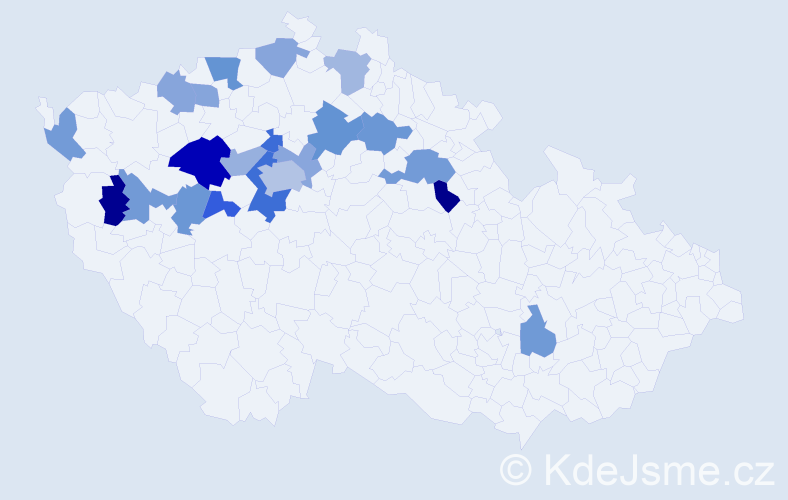 Jméno: 'Ruslana', počet výskytů 32 v celé ČR