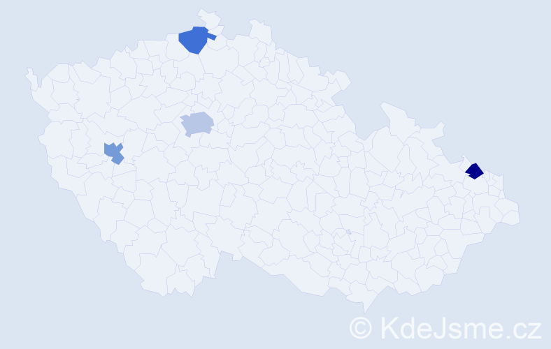 Jméno: 'Adelaide', počet výskytů 5 v celé ČR