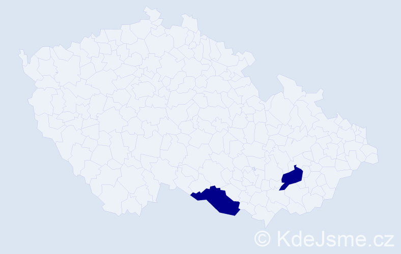 Jméno: 'Reinaldo', počet výskytů 2 v celé ČR