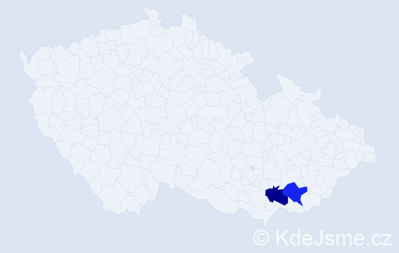 Jméno: 'Mustapha', počet výskytů 2 v celé ČR