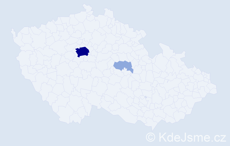 Jméno: 'Zdar', počet výskytů 6 v celé ČR