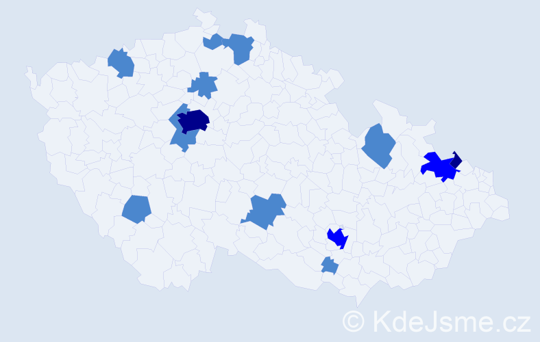 Jméno: 'Klotylda', počet výskytů 19 v celé ČR