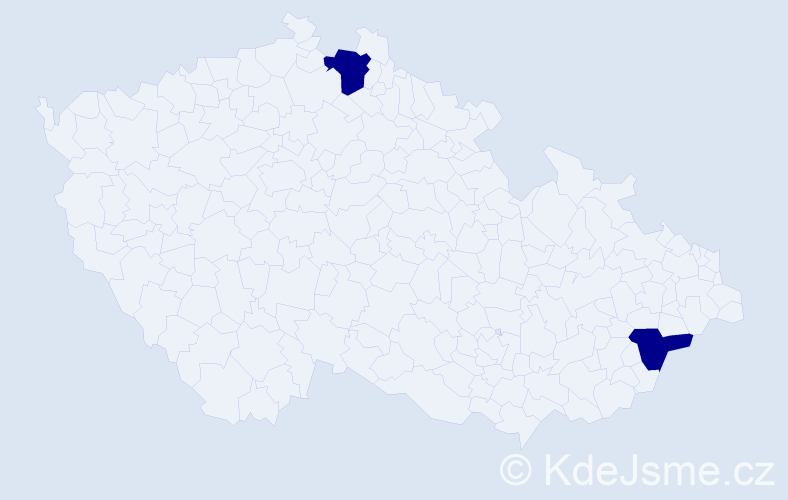 Jméno: 'Juráš', počet výskytů 2 v celé ČR