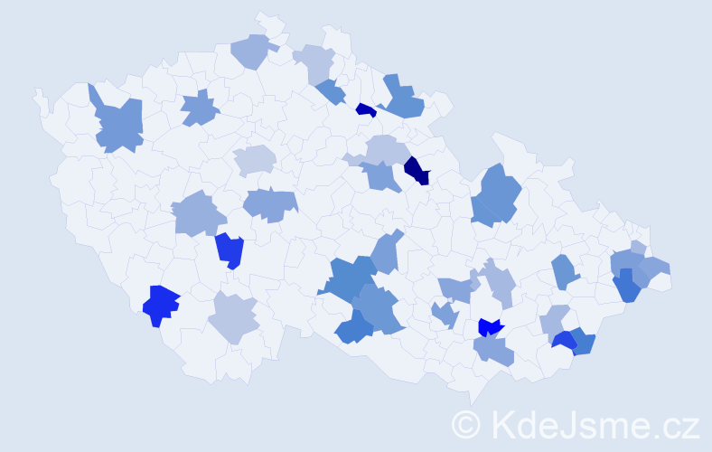 Jméno: 'Lubomil', počet výskytů 52 v celé ČR