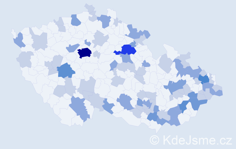 Jméno: 'Přemek', počet výskytů 154 v celé ČR