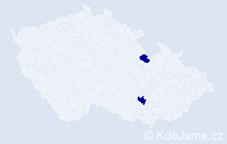 Jméno: 'Iga', počet výskytů 2 v celé ČR