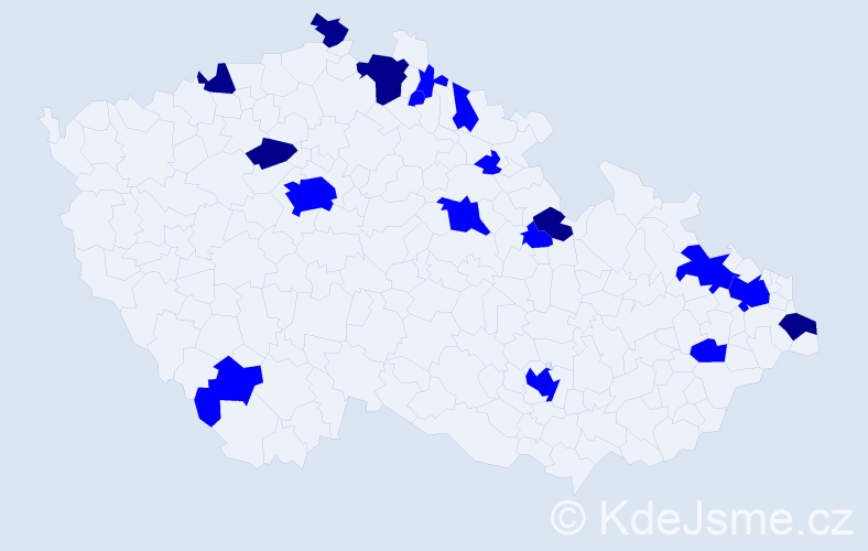 Jméno: 'Józefa', počet výskytů 24 v celé ČR