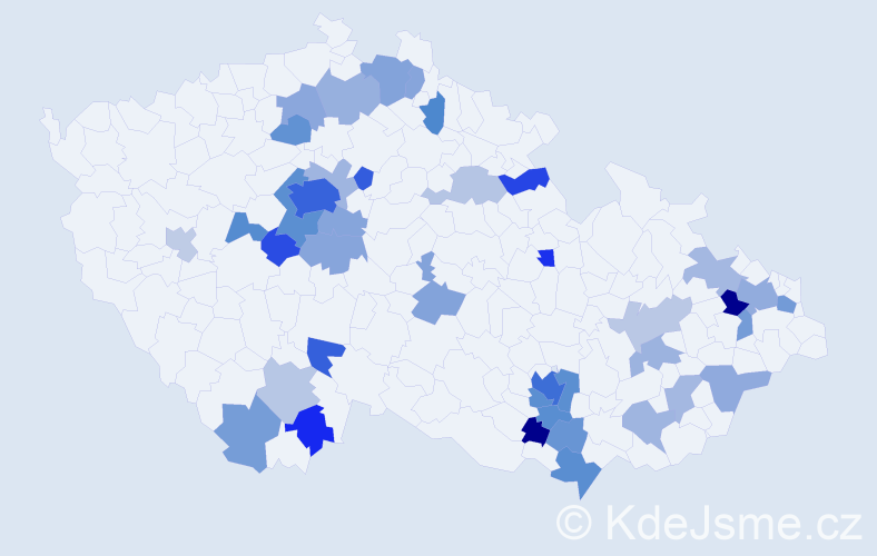 Jméno: 'Meda', počet výskytů 86 v celé ČR