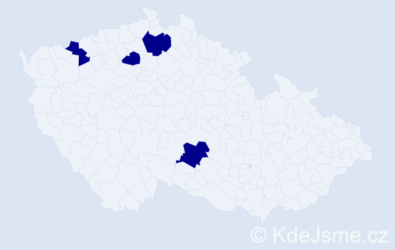 Jméno: 'Undral', počet výskytů 4 v celé ČR