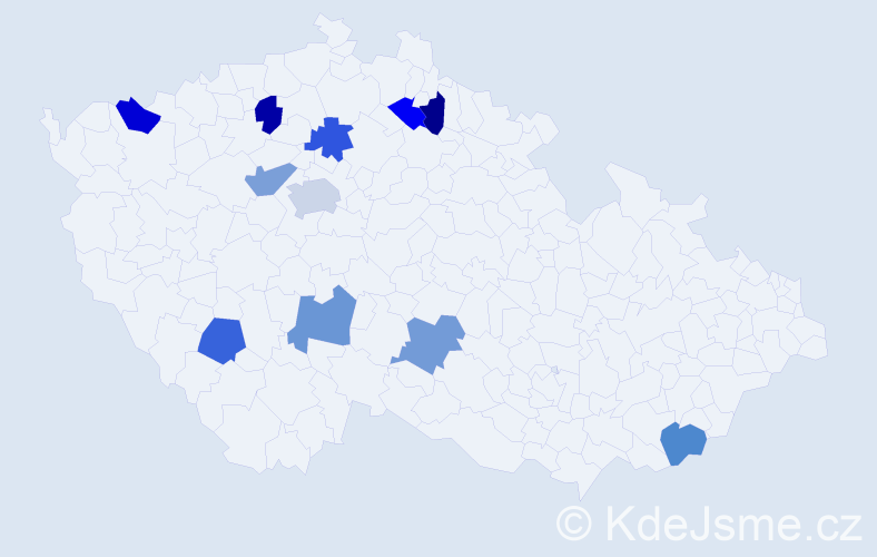 Jméno: 'Kryštof Jiří', počet výskytů 12 v celé ČR