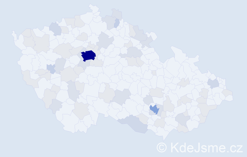 Jméno: 'Ina', počet výskytů 142 v celé ČR