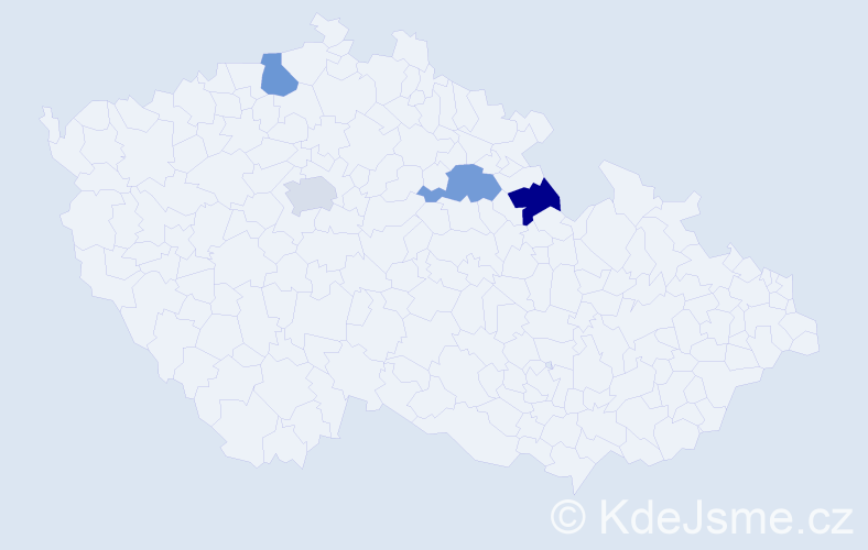 Jméno: 'Beslan', počet výskytů 4 v celé ČR