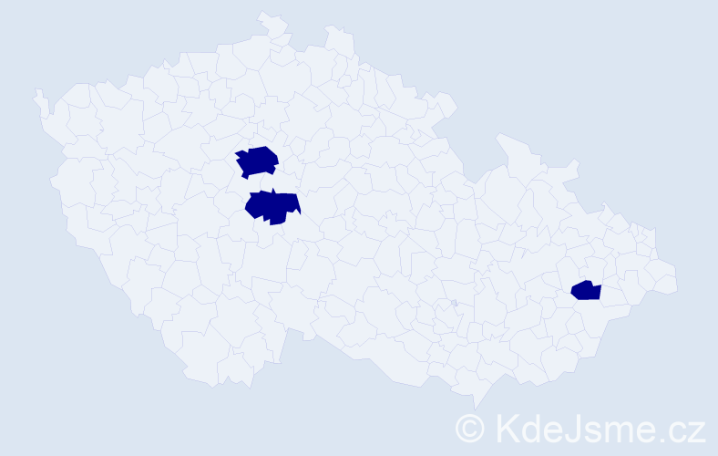Jméno: 'Slavi', počet výskytů 3 v celé ČR