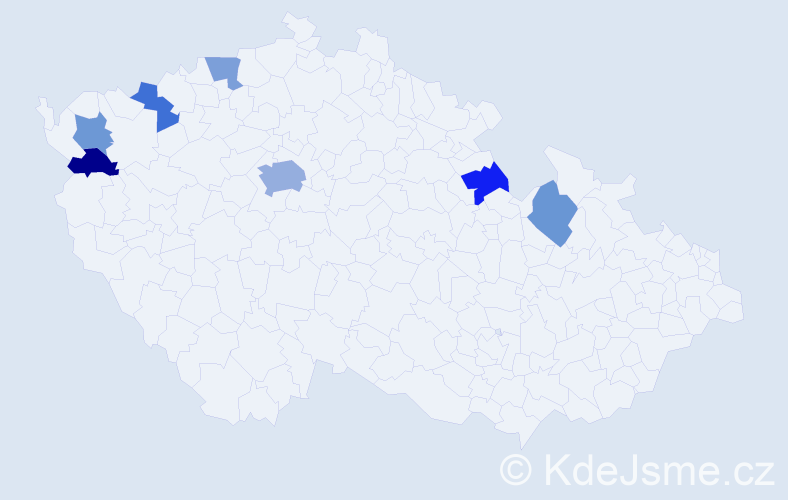 Jméno: 'Taisija', počet výskytů 11 v celé ČR