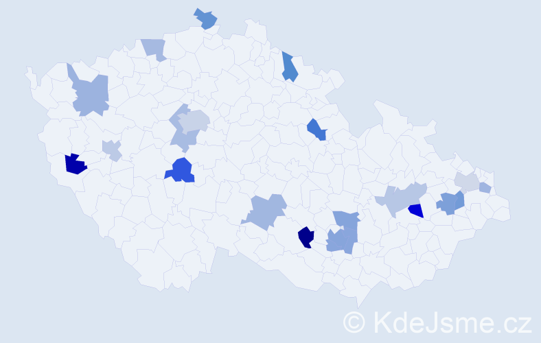 Jméno: 'Andy', počet výskytů 27 v celé ČR