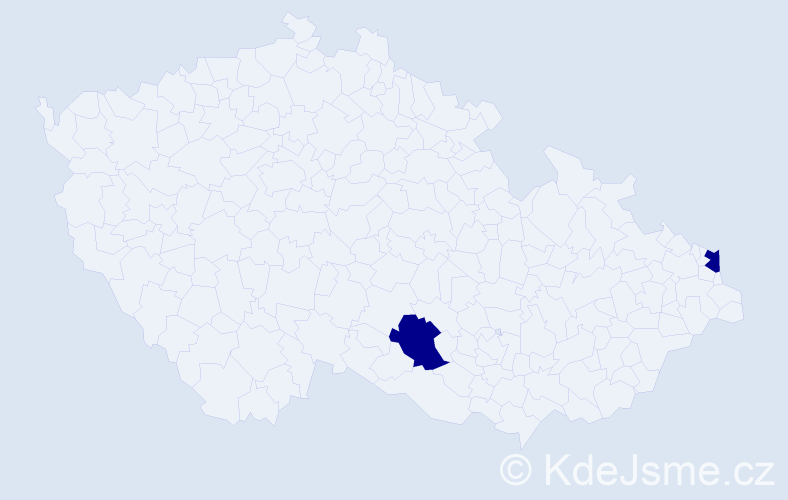 Jméno: 'Maribel', počet výskytů 2 v celé ČR