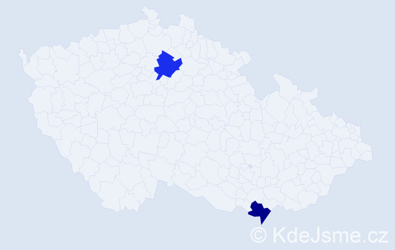 Jméno: 'Mieszko', počet výskytů 2 v celé ČR