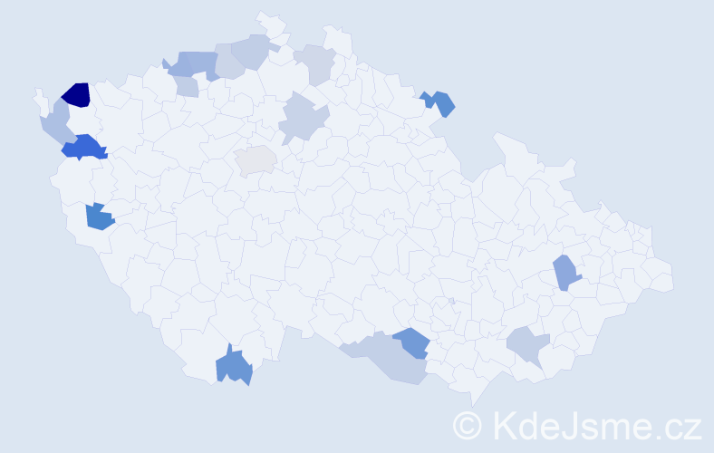 Jméno: 'Gerhart', počet výskytů 22 v celé ČR